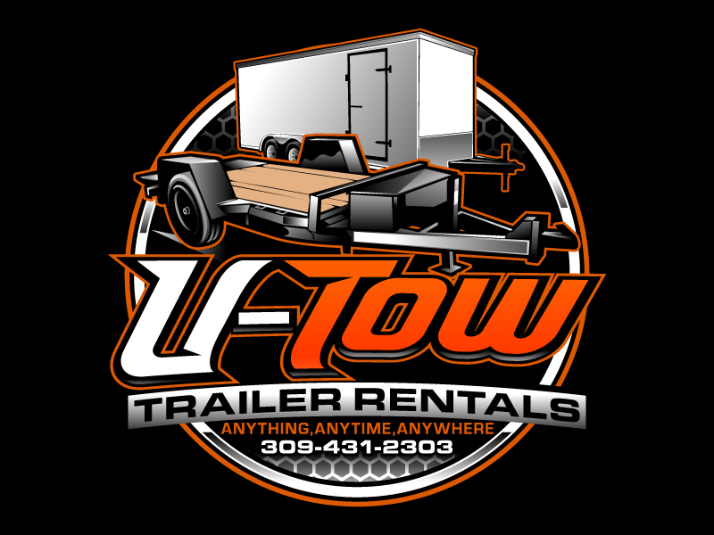 U-Tow Trailer Rentals logo design by Boomstudioz