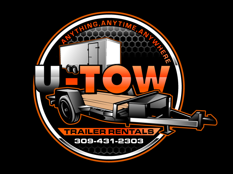 U-Tow Trailer Rentals logo design by Boomstudioz