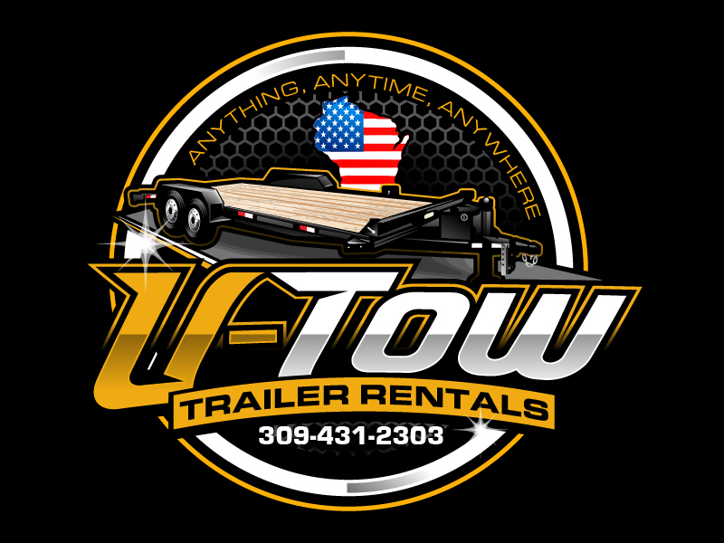 U-Tow Trailer Rentals logo design by DreamLogoDesign