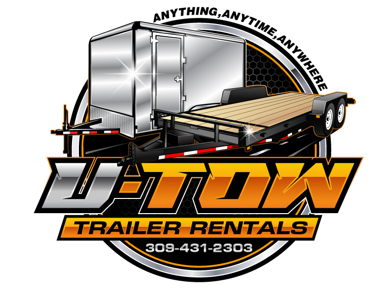 U-Tow Trailer Rentals logo design by DreamLogoDesign