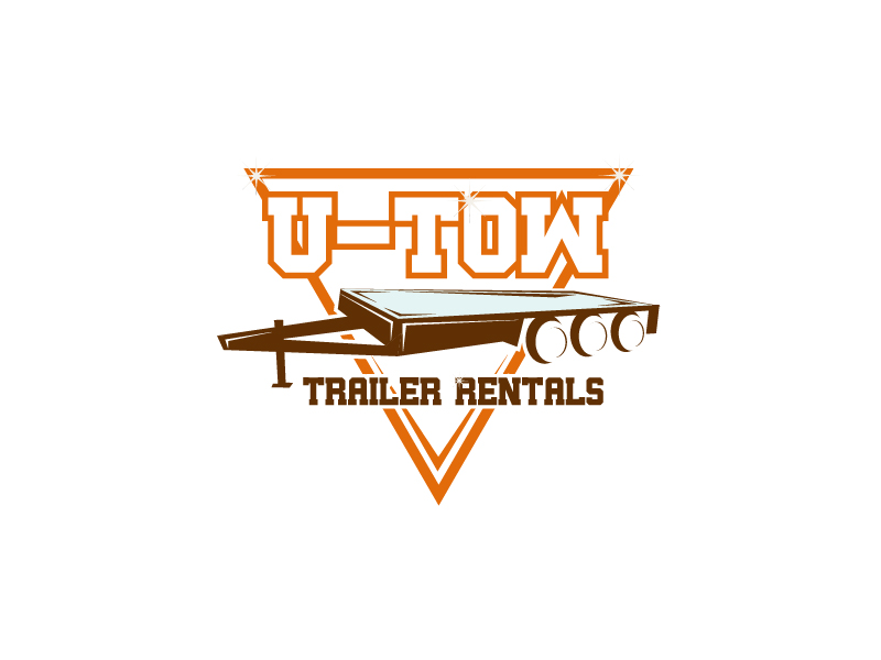 U-Tow Trailer Rentals logo design by Biswanath