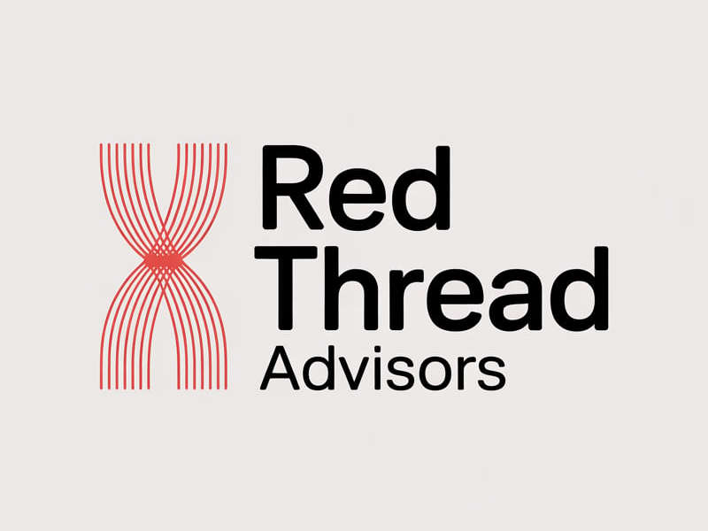 Red Thread Advisors logo design by pixalrahul