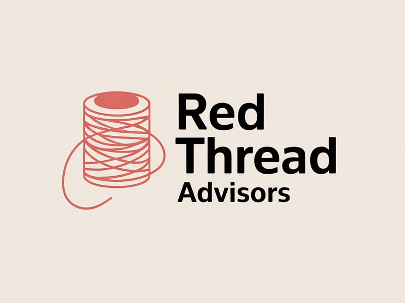Red Thread Advisors logo design by pixalrahul
