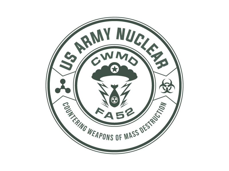 Army Nuclear and CWMD (Countering Weapons of Mass Destruction) Logo Design logo design by bezalel