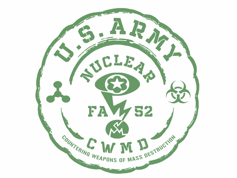 Army Nuclear and CWMD (Countering Weapons of Mass Destruction) Logo Design logo design by aura