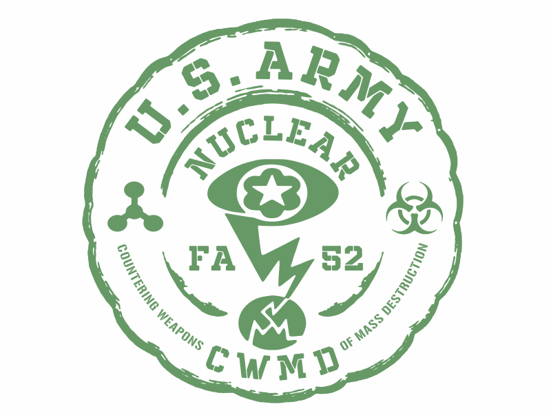 Army Nuclear and CWMD (Countering Weapons of Mass Destruction) Logo Design logo design by aura