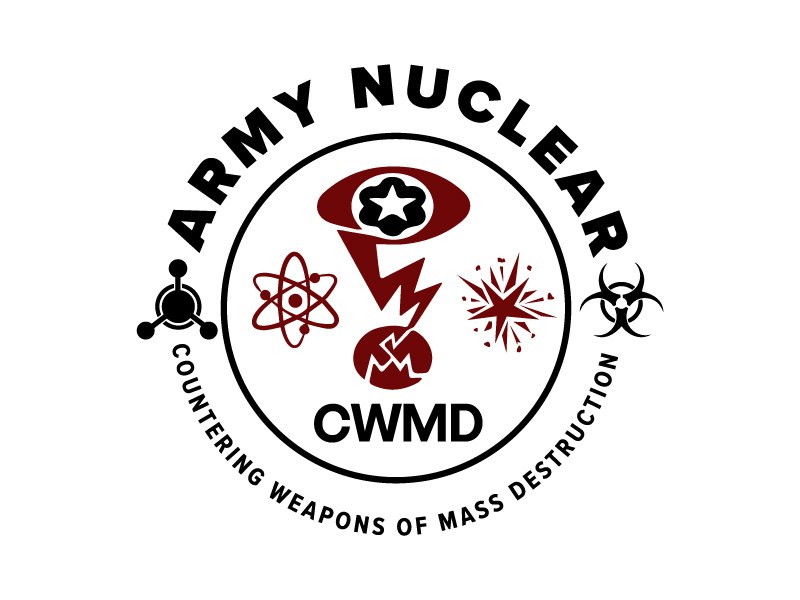 Army Nuclear and CWMD (Countering Weapons of Mass Destruction) Logo Design logo design by Boomstudioz