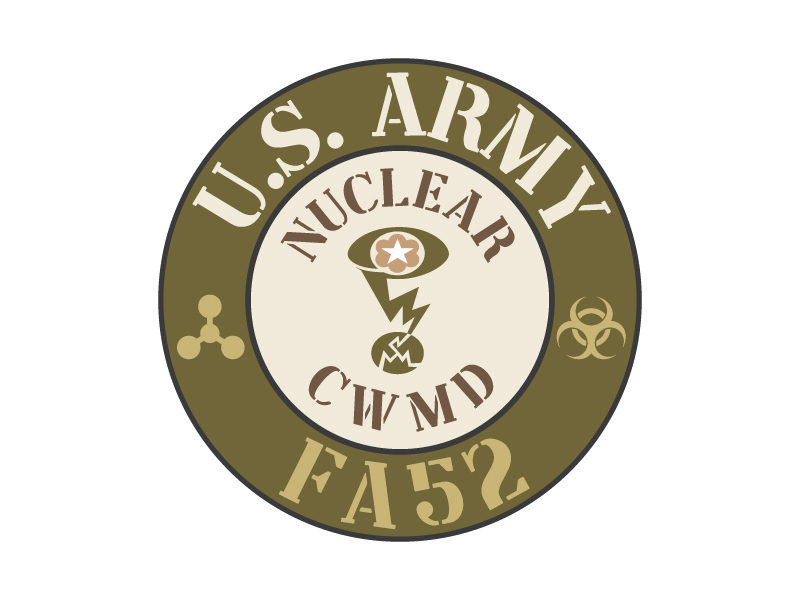 Army Nuclear and CWMD (Countering Weapons of Mass Destruction) Logo Design logo design by nexgen