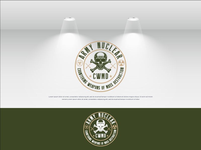 Army Nuclear and CWMD (Countering Weapons of Mass Destruction) Logo Design logo design by HSDesign
