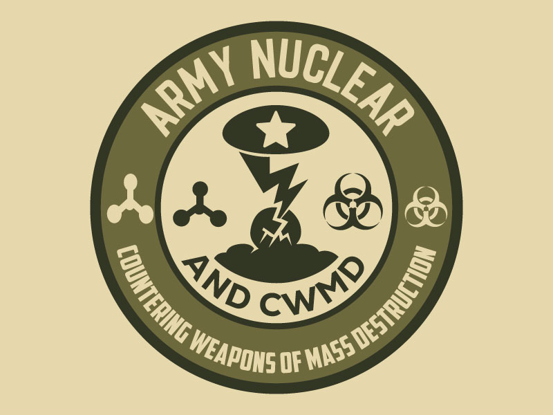 Army Nuclear and CWMD (Countering Weapons of Mass Destruction) Logo Design logo design by Bad Boy
