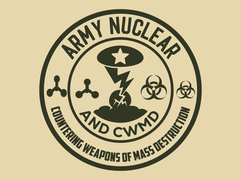 Army Nuclear and CWMD (Countering Weapons of Mass Destruction) Logo Design logo design by Bad Boy