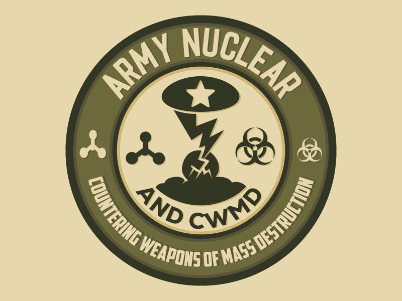 Army Nuclear and CWMD (Countering Weapons of Mass Destruction) Logo Design logo design by Bad Boy