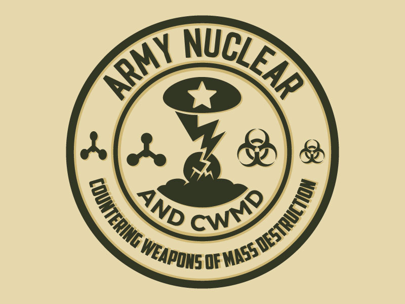 Army Nuclear and CWMD (Countering Weapons of Mass Destruction) Logo Design logo design by Bad Boy