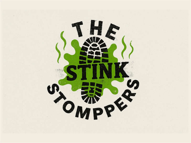 THE STINK STOMPERS logo design by Girly