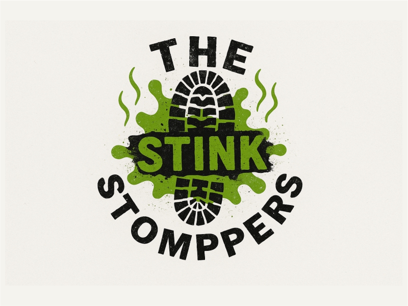 THE STINK STOMPERS logo design by Girly
