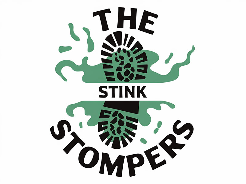 THE STINK STOMPERS logo design by IamSoya