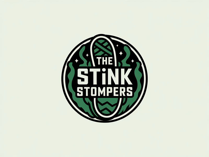 THE STINK STOMPERS logo design by IamSoya
