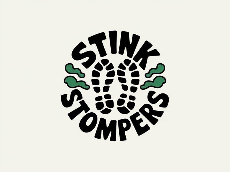 THE STINK STOMPERS logo design by IamSoya