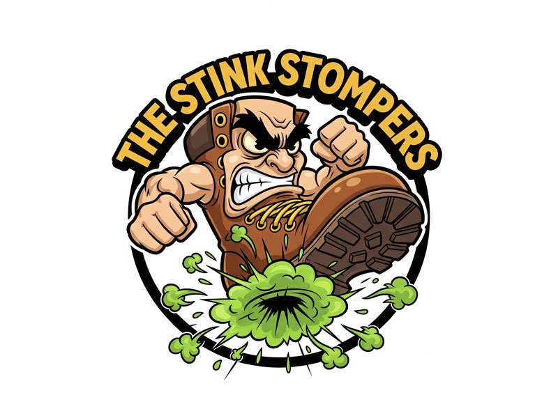 THE STINK STOMPERS logo design by jandu