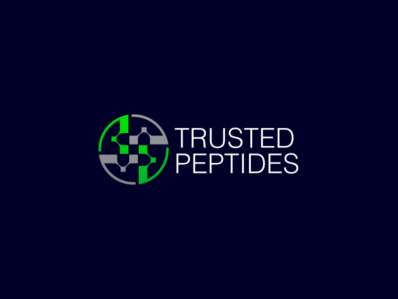 Trusted Peptides logo design by artbitin