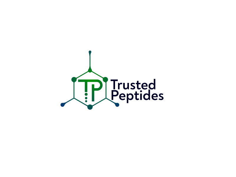Trusted Peptides logo design by artbitin