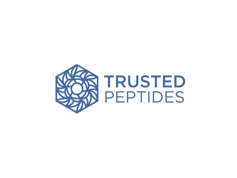 Trusted Peptides logo design by zegeningen