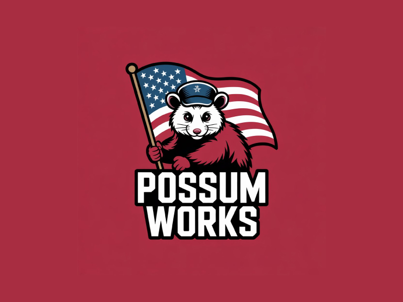 Possum Works logo design by Poki