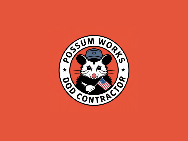 Possum Works logo design by Poki