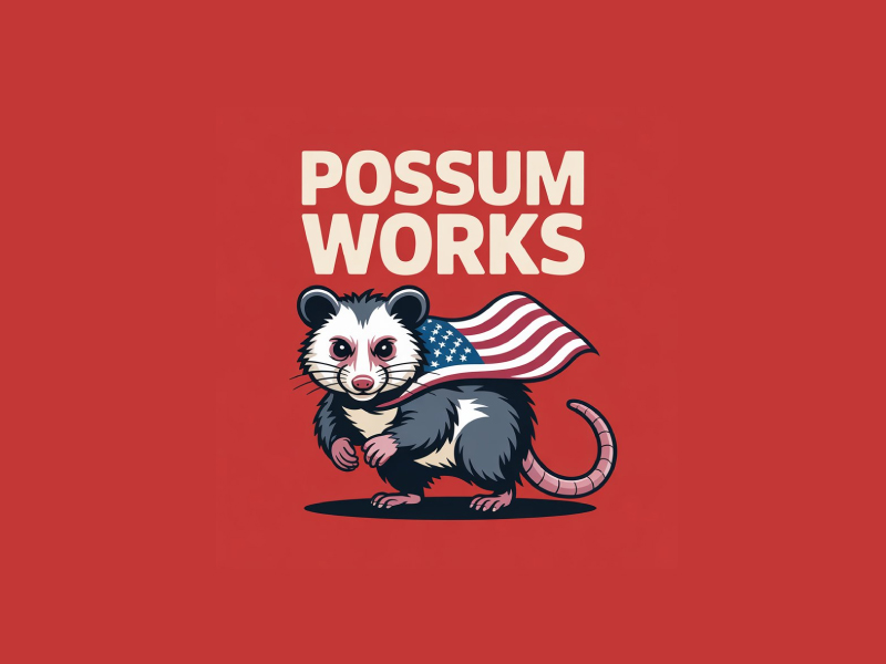 Possum Works logo design by Poki