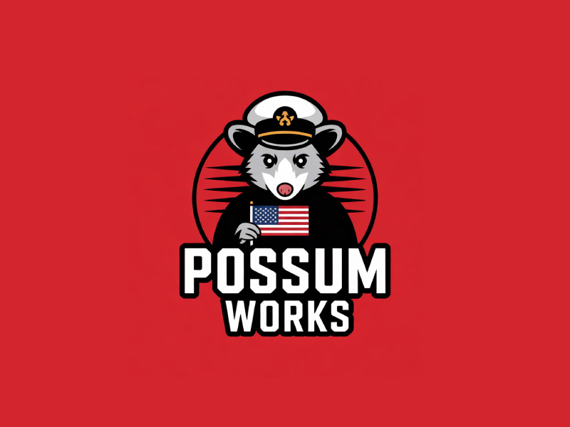 Possum Works logo design by Poki