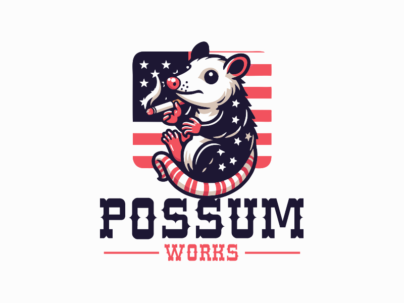 Possum Works logo design by Gwerth