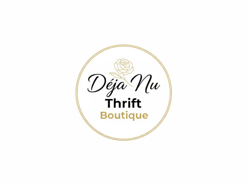 Deja Nu Thrift Boutique logo design by giphone