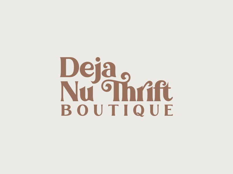 Deja Nu Thrift Boutique logo design by giphone