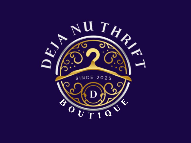 Deja Nu Thrift Boutique logo design by giphone