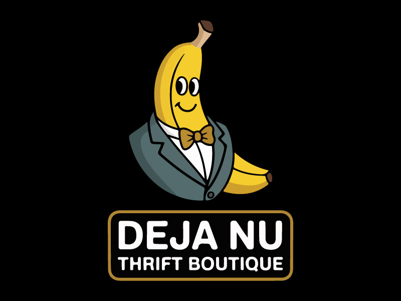 Deja Nu Thrift Boutique logo design by Bad Boy