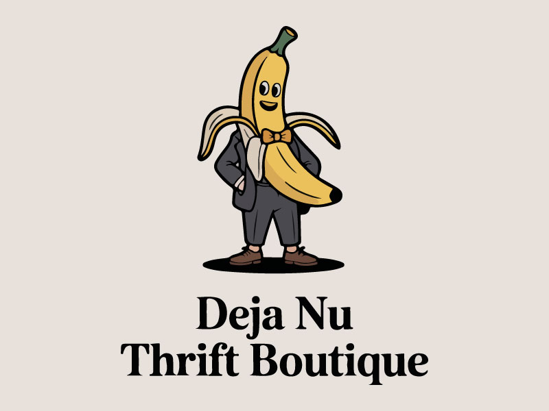 Deja Nu Thrift Boutique logo design by Bad Boy