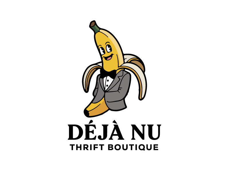 Deja Nu Thrift Boutique logo design by Bad Boy