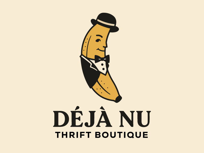 Deja Nu Thrift Boutique logo design by Bad Boy