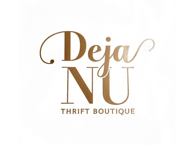 Deja Nu Thrift Boutique logo design by Marena