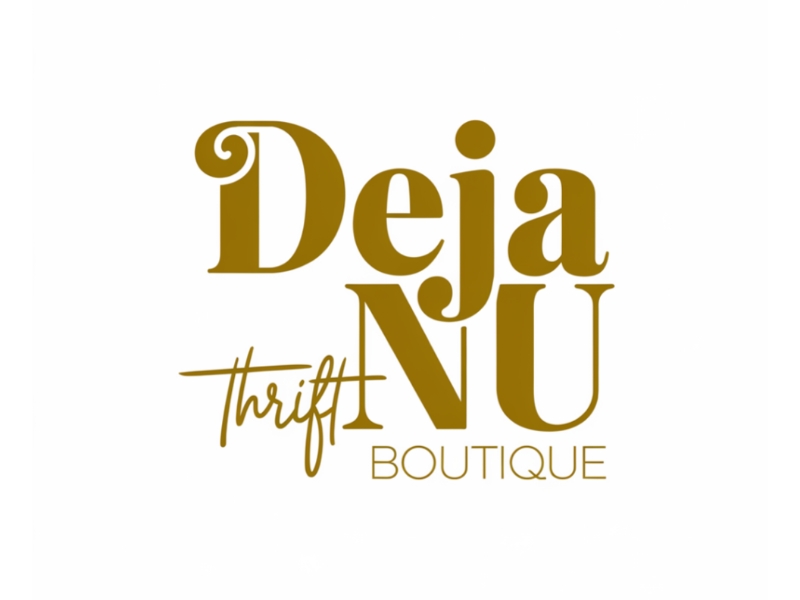 Deja Nu Thrift Boutique logo design by Marena