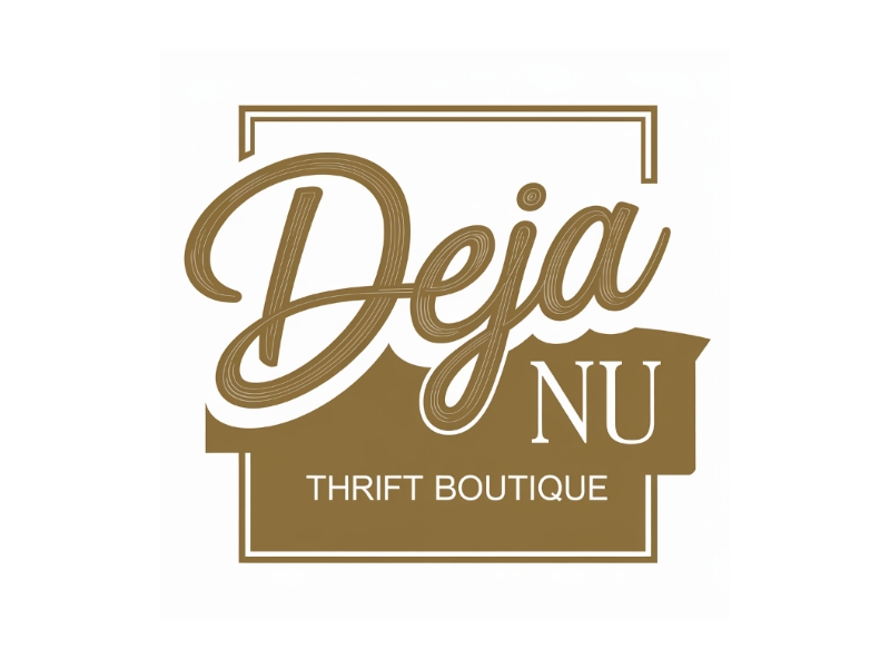Deja Nu Thrift Boutique logo design by Marena