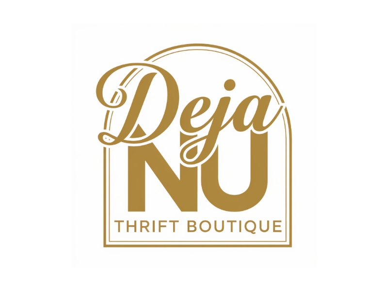 Deja Nu Thrift Boutique logo design by Marena