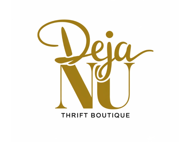 Deja Nu Thrift Boutique logo design by Marena