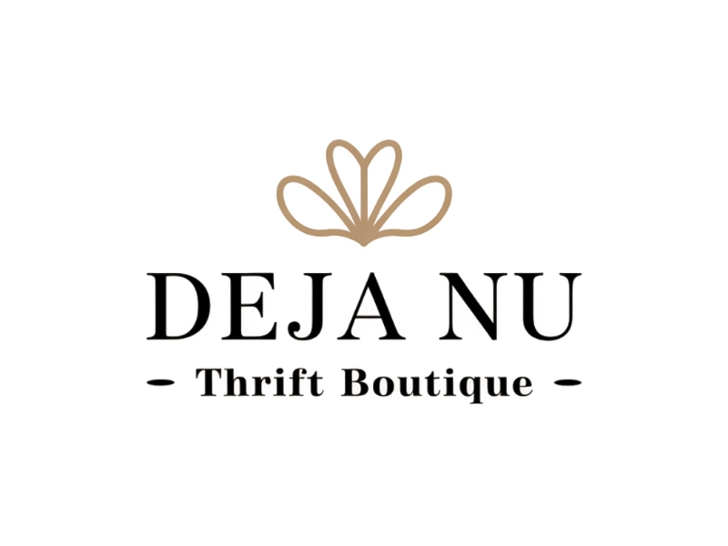 Deja Nu Thrift Boutique logo design by D_king
