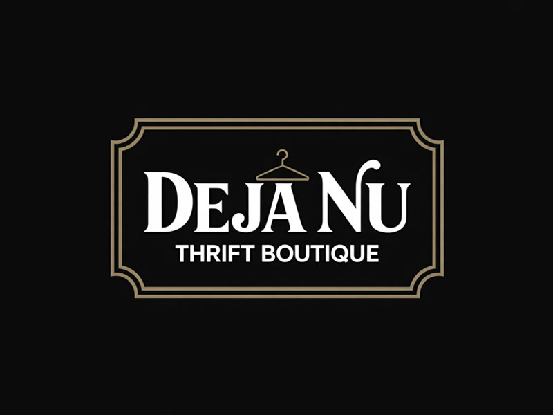 Deja Nu Thrift Boutique logo design by jandu