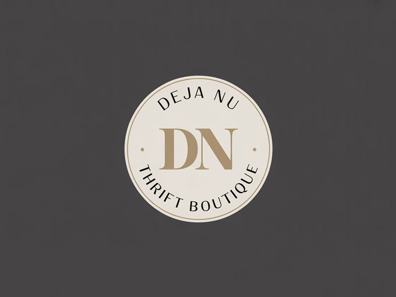 Deja Nu Thrift Boutique logo design by jandu