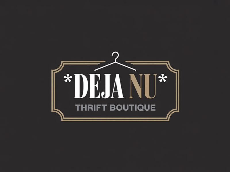 Deja Nu Thrift Boutique logo design by jandu
