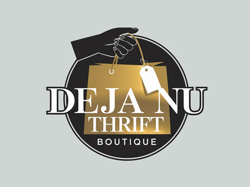 Deja Nu Thrift Boutique logo design by jandu