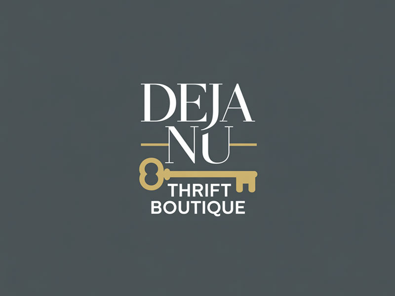 Deja Nu Thrift Boutique logo design by jandu
