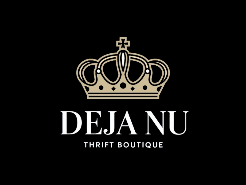 Deja Nu Thrift Boutique logo design by D_king
